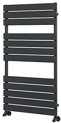 Milano Lustro Anthracite Flat Panel Heated Towel Rail - 1200mm x 600mm