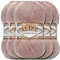 Hobby YARN Alize 5x 100g Angora Gold Türkische Premium Wolle Dünne Mohair aus Schurwolle Babywolle als Strickgarn Handstrickgarn Einfarbig Uni Yarn (Bark | 524)))