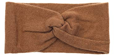 Zwillingsherz Stirnband aus 100% Kaschmir - Hochwertiges Strick-Kopfband im Uni Design für Damen Frauen - Wolle - Haarband - warm und weich für Frühjahr Herbst und Winter - cog