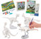 Nene Toys Dinosaurier-Malset für Kinder von 3–7 Jahren [Die Großen von Asien] – Malset mit 4 Dinosauriern, 2 Farben-Sets, 2 Pinseln, Lernposter und Spielmatte – Spielzeug zum Malen und Basteln