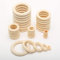 120 x Holzringe zum Basteln Makramee Holzringe für Anhänger DIY Schmuckherstellung Zubehör Naturholzreifen 50mm 40mm 30mm 20mm 15mm