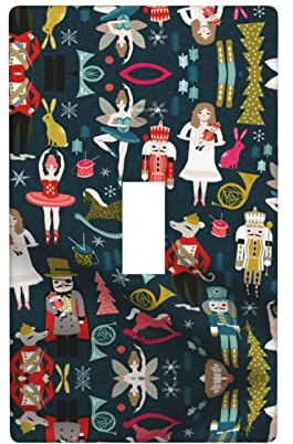 Cache de prise électrique incassable de taille moyenne, résistant aux chocs, motif casse-noisette, danse de Noël, pour femme