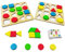 FIBOGOUP Montessori Spielzeug für 3 4 5 6 Jahre,2 Sets Spielzeug + 32 Lernkarten, Eltern und Kinder können zusammen Spielen, Kinder Lernen Formen und Farben, passendes Geschenk für Kinder