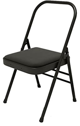 Metall-Klappstuhl, Yoga-Klappstuhl, Iyengar-Yoga-Stuhl, Yoga-Hilfsstuhl, verstärkter Yoga-Stuhl, Faltbarer und tragbarer rückenfreier Stuhl,B