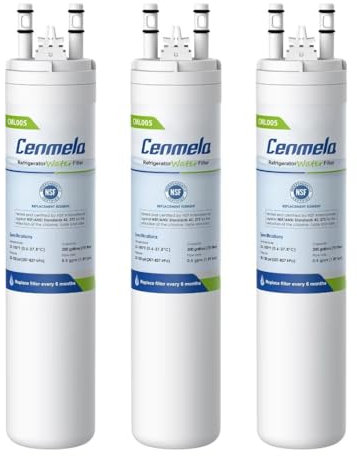 ULTRAWF Ersatz-Wasserfilter, kompatibel mit Frigidaire ULTRAWF, Pure Source Ultra, Kenmore 9999, 469999, 46-9999, A0094E28261, Höhe 27,9 cm, 3 Stück