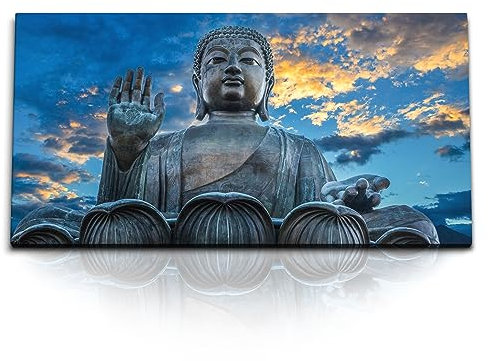 Paul Sinus Kunstdruck Bilder 120x60cm Große Buddhastatue Hong Kong China Buddhismus