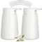 Seifenspender-Set, Kunststoff, mit rostfreier Pumpe (320 ml), Handspülseifenspender für Küche, Badezimmer, 12 wasserdichte Etiketten, 2 Stück