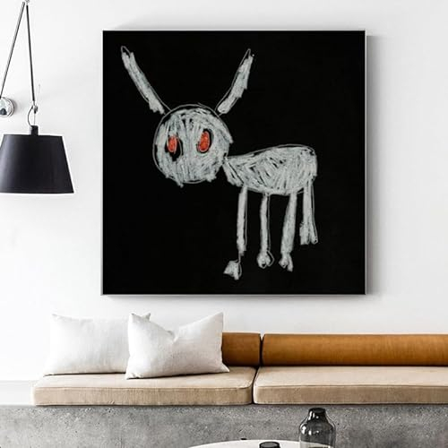 TIANGONGZAOWU Drake For All The Dogs Kunstalbum, Musikposter, HD-Druck, Wanddekoration, ungerahmt, 40,6 x 40,6 cm