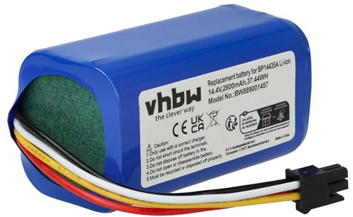 vhbw Akku kompatibel mit Samsung VR5000RM | POWERBOT-E, VR05R5050WK Saugroboter (2600 mAh, 14,4 V, Li-Ion)