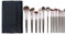 Lot de 15 pinceaux de maquillage en poils d'animaux, pinceau à poudre, pinceau pour fard à paupières, outil de beauté
