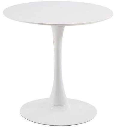 JHAISMAO Modern Rund Weiß Schwarz Tulpe Esstisch 70cm MDF-Platte Klein Küche Esszimmer Möbel Sockel Esszimmertisch Freizeittisch Wohnzimmertisch(Size:80cm,Color:Weiß)