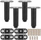 4 Pcs Pied de Lit Sommier a Lattes, Pieds de Lit Réglable 15-25 cm, Pied de Sommier à Lattes, Metallique Pieds de Meuble Réglables, Pied de Meuble pour Table Chaise Armoires Canapé Jambe