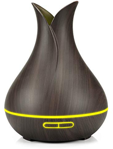 Aroma Diffuser BOT B5 DO - Dunkelbraunes Holz 400 ml – Raumduft, Luftbefeuchter, Ätherische Öle Diffuser, Smart Home Lufterfrischer, Duftöl Diffuser für Schlafzimmer, Humidifier und Duftlampe