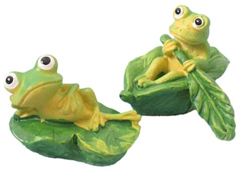 MOLUCKFU Kleine Frosch Ornamente Aus Kunstharz Mini Froschfiguren Für Dekoration Froschstatuen Für Schreibtischdeko