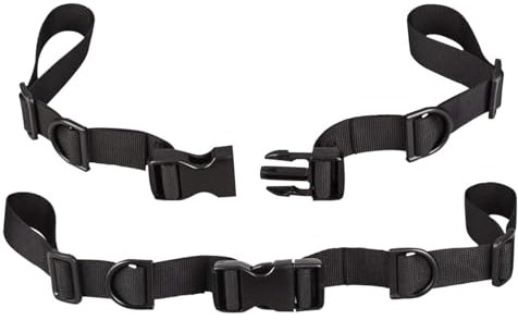 Adjustable Backpack Chest Strap - 2-Pack Quick Release Sternum Straps with Slide D-Ring, Ergonomic Design for Hiking, Travel, and Outdoor Backpacks (Black)