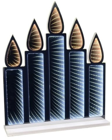 Double Sided Infinity Mirror Light Christmas Decoration Optical Illusion Multicolour - Candle Bridge