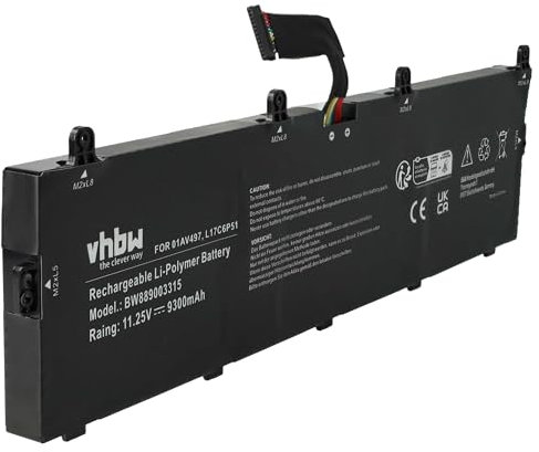 vhbw batteria compatibile con Lenovo ThinkPad P72 (20MB0005GE), P72 (20MB000EGE) notebook (9300mAh, 11,25V, Li-Poly)