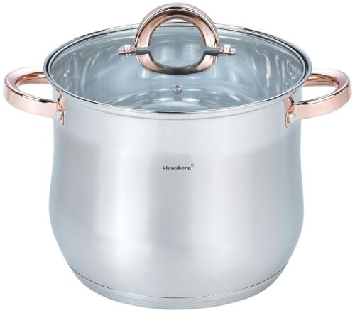 KB-7792 - Pentola grande per gastronomia, in acciaio inox, 7 l, 22 cm, colore: oro rosa