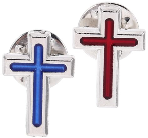FELTECHELECTR 2stücke Kreuz Brosche Anstecknadel Für Religiöse Anstecker Für Anzüge Stilvolle Dekoration Für Gottesdienste Und Besondere Anlässe
