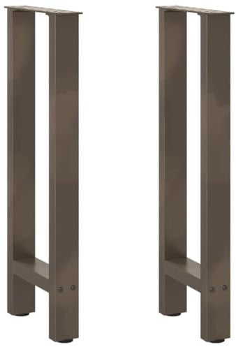 vidaXL Couchtischbeine Naturstahl 2 STK. 28x(72-73) cm Stahl, Tischbein, Tischbein Metall, Esstischbein, Möbelbein, Schreibtischbein