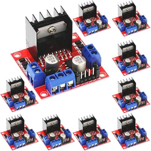 Lot de 10 modules de contrôleur de moteur L298N Dual H pont DC pour Arduino