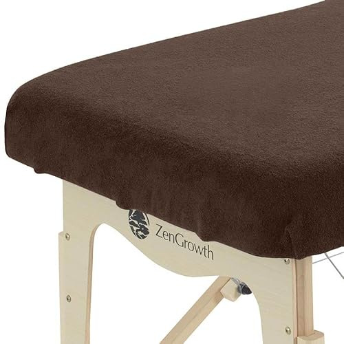 ZenGrowth Bezug für Massageliege ohne Gesichtsaussparung | Oeko TEX 100 | 63cm - 71cm x 185cm | Für alle Massage- oder Behandlungsliege (Schokoladenbraun)