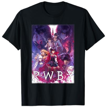 RWBY Colorful Show Poster Anime Cartoon T-Shirt