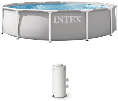 INTEX 26711EP Prism Frame Piscine Hors Sol avec Pompe filtrante 3,6 x 76,2 cm