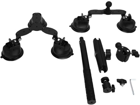 aqxreight Suction Cup Car Mount Kit 5 in 1 Outside Car Mount with 115cm Selfie Stick Replacement for X5 X4 X3 X2 RS Action Cameras