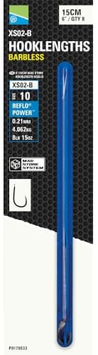 Preston Innovations XS02-B 6 Hooklength Barbless Qty 8
