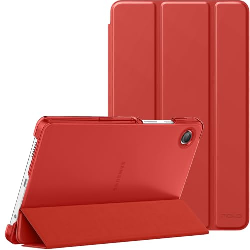 MoKo Slim Case for Samsung Galaxy Tab A11 / A9 8.7 Inch (2025/2023) | Lightweight Stand Smart Case Hard Shell for Samsung A11/A9 Tablet, Two View Angle, Red