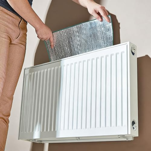 Reflecteur Radiateur, Plaque Isolant Thermique en Aluminium a Double Face 5MM, Isolation Derrière Le Radiateur, Accessoire Économie d'Énergie Maison(W 30 x H 140 cm)