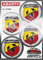 Abarth - 21504 - Adesivi Copriruota Ufficiali, 4 Scudetti, Diametro 48 mm