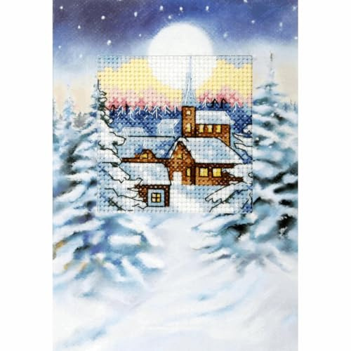 Orchidea Christmas Village Card Cross Stitch Kit