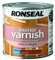 Ronseal RSLIVSDO250 250ml Quick Dry Satin Interior Varnish - Dark Oak