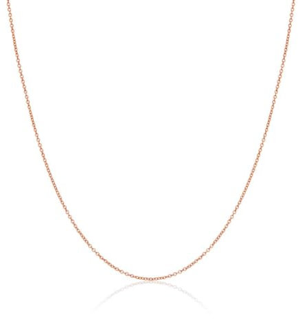 Chaîne Mailles Forçat en Argent Plaqué Or Rose - 46cm