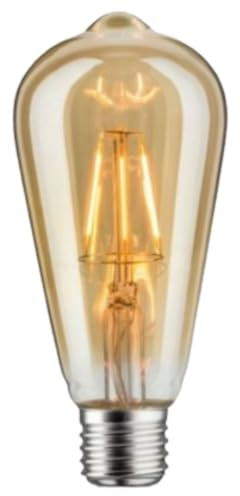 LEDSone LED Vintage Edison E27 LED Light Bulb, ST64 4W | Dimmable Warm White 2700K 450 Lumens Screw Base Amber Glass Energy Saving Bulb for Indoor & Squirrel Cage Lamp