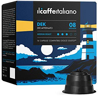 Il Caffè Italiano Capsules Compatibles Dolce Gusto Decaffeinato 96pcs | Capsules Dolce Gusto Compatibles Avec un Goût Fort et Déterminé | Capsules Nescafe Dolce Gusto Compatibles Made In Italy| Frhome