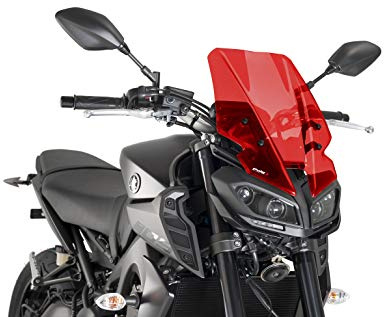 Puig 9377R Naked New Generation Touring improved wind protection, Red