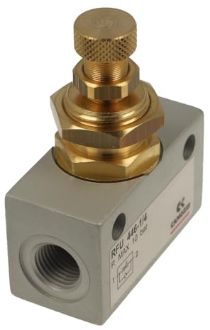 Camozzi RFU 446-1/4 Inline Flow Control Valve, Unidirectional, 1/4