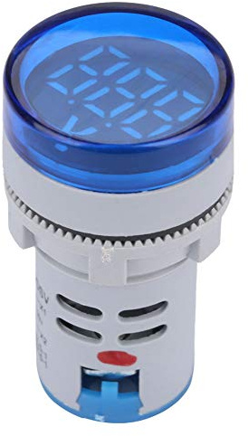 LED Voltmeter 6-100V Digital Spannungsmesser LED Display Runde Lampe Tester (blau)