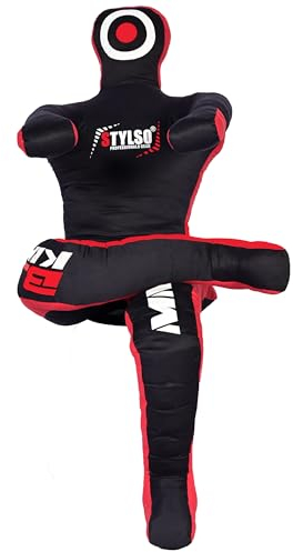 Stylso Manichino non imbottito per allenamento di jiu jitsu, MMA, arti marziali, judo, karate, per adulti, bambini e ragazzi, nero, 1,52 m