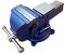 Vago-Tools Schraubstock 100mm integrierte Drehplatte Werkbank Amboss, Blau