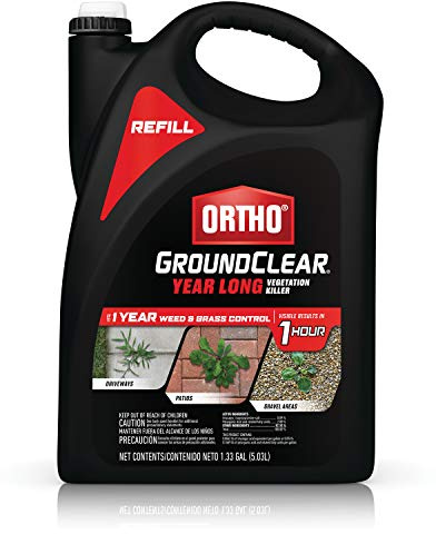 Ortho GroundClear Vegetation Killer Nachfüllpackung - sichtbare Ergebnisse in 1 Stunde, tötet Unkraut und Gräser an der Wurzel, bis zu 1 Jahr Unkraut- und Grasbekämpfung, 4,5 l