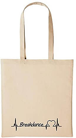 huuraa Baumwollbeutel Breakdance Geschenk Einkaufstasche Natural 10 Liter Baumwolle Breakdance Accessoire