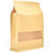 Evergreen Goods Re-usable Foil Lined Zip-Lock Grip Stand-able Re-Sealable Brown Kraft Food Grade Bags Paper Stand-Up Pouch Packing Bag (50, 200x300 mm)