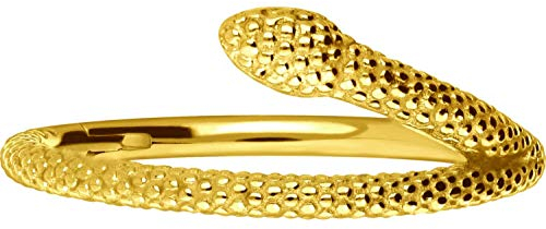 PIERCINGLINE Chirurgenstahl Segmentring Clicker Schlange Piercing Ohr Helix Conch Ring Goldfarben 10 mm