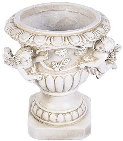 Cabilock 1pièce Pot De Fleurs Décoratif Résine Statue Ange pour Jardin Extérieur Style Européen Beige