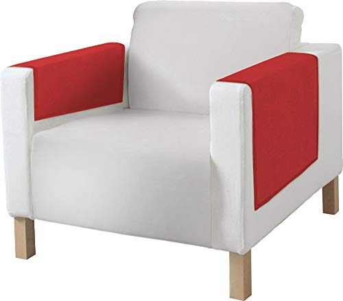 Erwin Müller Armlehnenschoner, Sesselschoner 2er- Pack rot Größe 50x75 cm - anschmiegsam, temperaturausgleichend, pflegeleicht, strapazierfähig