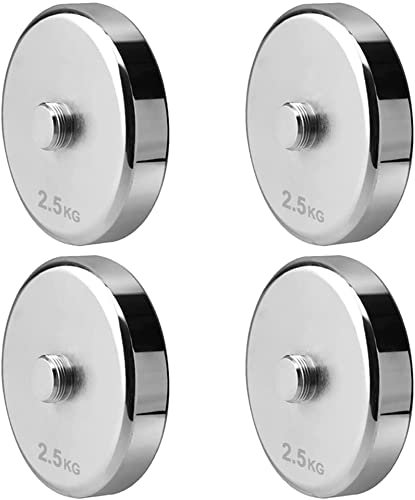jiande Weight Plates for Steel Dumbbells Disc Set 4 Pieces 0.75kg 1.25kg 2.5kg, Pure Steel Electroplated Weight Gain Sheet (Size : 2.5kg*4)